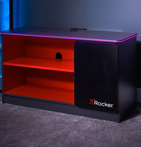 Carbon-Tek Gaming TV-Board mit LED-Beleuchtung