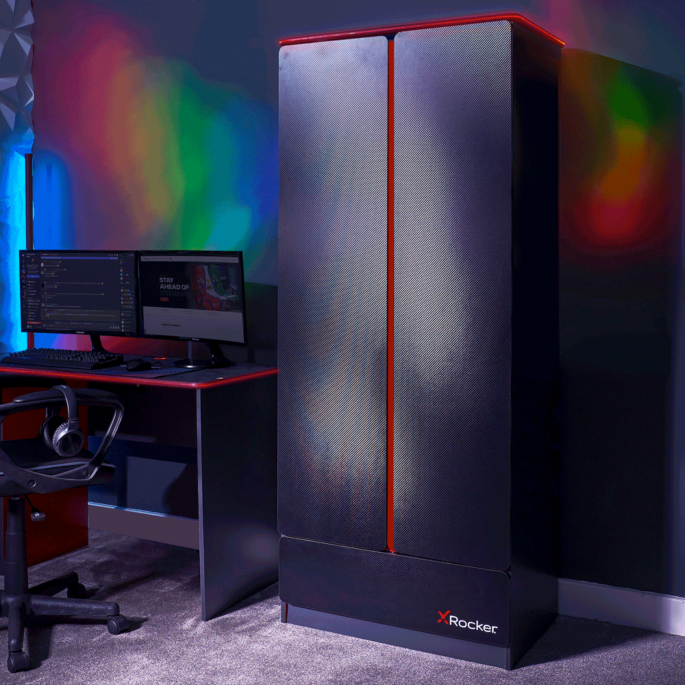 Carbon-Tek Gaming Kleiderschrank mit LED-Beleuchtung