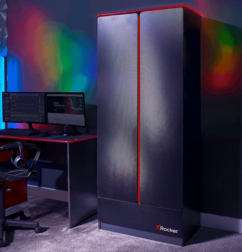Carbon-Tek Gaming Kleiderschrank mit LED-Beleuchtung