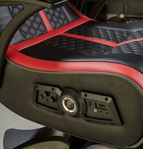 Evora 2.1 Gaming & Entertainment Sessel - Schwarz/Rot - X Rocker EU