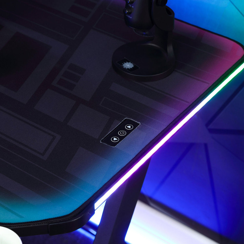 Lumio Compact RGB Gaming Schreibtisch mit Beleuchtung & App-Steuerung - X Rocker EU