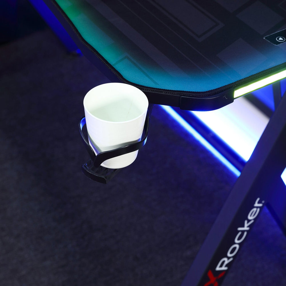 Lumio Compact RGB Gaming Schreibtisch mit Beleuchtung & App-Steuerung - X Rocker EU