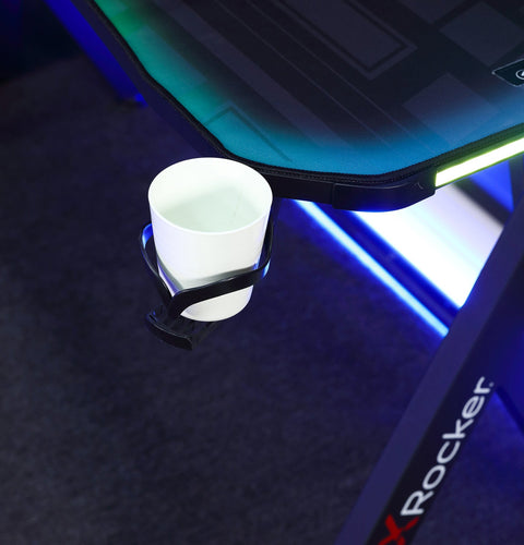 Lumio Compact RGB Gaming Schreibtisch mit Beleuchtung & App-Steuerung - X Rocker EU