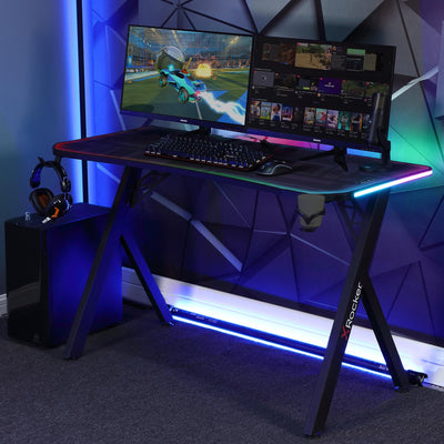 Lumio XL RGB - Gaming Schreibtisch mit Beleuchtung & App-Steuerung - X Rocker EU