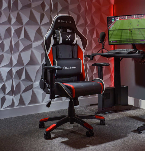 Agility Compact eSports Gaming Bürostuhl für Teenager - Rot - X Rocker EU