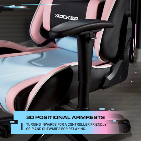 Agility eSports Ergonomischer PC Gaming Stuhl - Bubblegum Edition