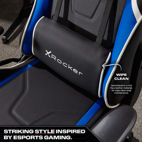 Agility Compact eSports Gaming Bürostuhl für Teenager - Blau - X Rocker EU