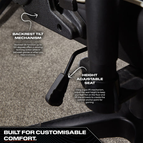 Agility Compact eSports Gaming Bürostuhl für Teenager - Schwarz - X Rocker EU