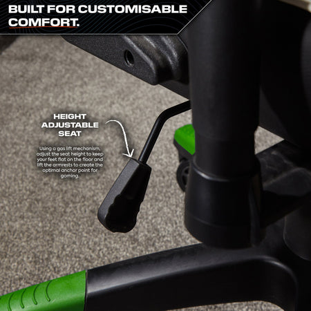 Agility Compact eSports Gaming Bürostuhl für Teenager - Grün - X Rocker EU