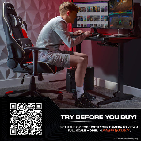 Agility Compact eSports Gaming Bürostuhl für Teenager - Rot - X Rocker EU