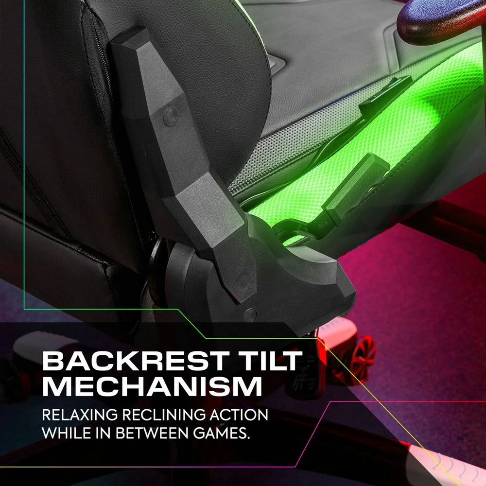 Agility eSports RGB Gaming Bürostuhl mit Neo Motion™ Beleuchtung - X Rocker EU