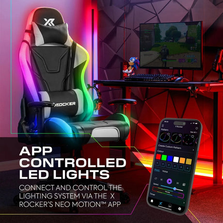 Agility eSports RGB Gaming Bürostuhl mit Neo Motion™ Beleuchtung - X Rocker EU