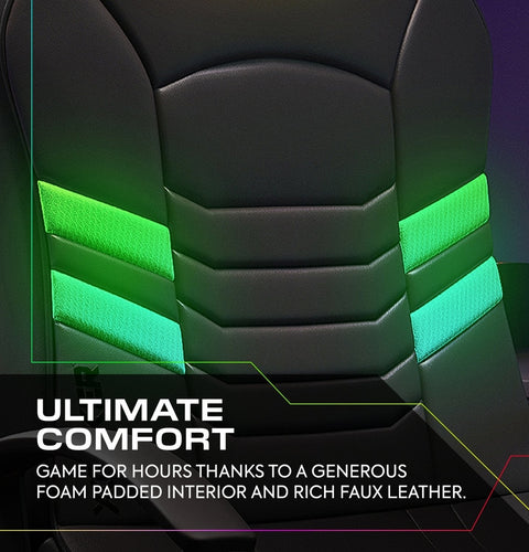Aries RGB 2.1 Audio Konsolen Gaming Stuhl mit LED Beleuchtung