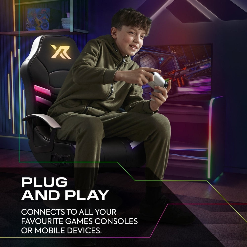 Aries RGB 2.1 Audio Konsolen Gaming Stuhl mit LED Beleuchtung