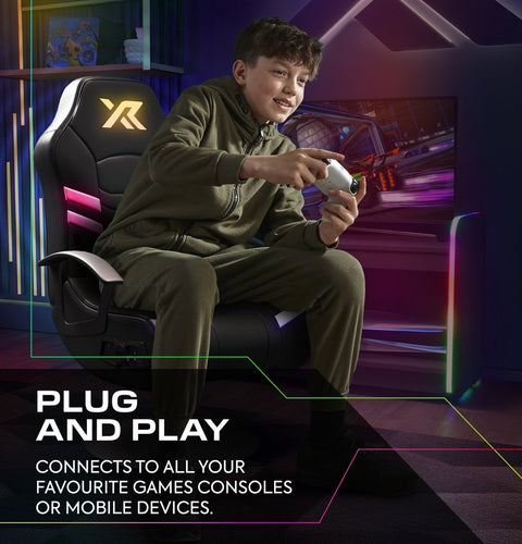 Aries RGB 2.1 Audio Konsolen Gaming Stuhl mit LED Beleuchtung