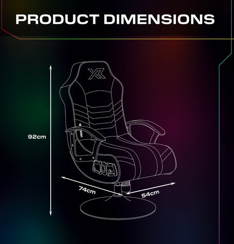 Aries RGB 2.1 Audio Konsolen Gaming Stuhl mit LED Beleuchtung