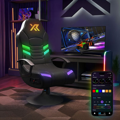 Aries RGB 2.1 Audio Konsolen Gaming Stuhl mit LED Beleuchtung