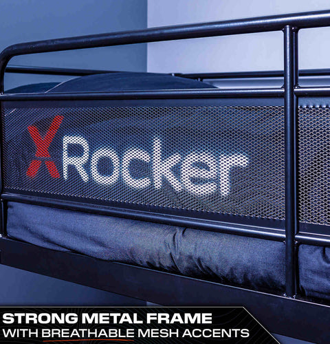 Armada 2-Personen Gaming Etagenbett mit Treppe & Schreibtisch - X Rocker EU