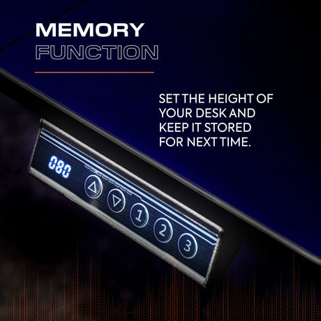 Ascend 120 cm elektrisch höhenverstellbarer Gaming-Schreibtisch – Schwarz