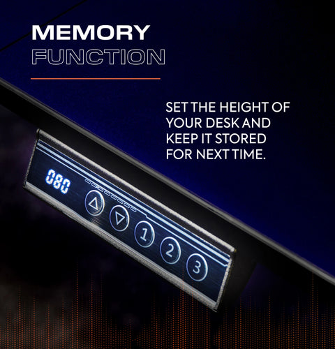 Ascend 120 cm elektrisch höhenverstellbarer Gaming-Schreibtisch – Schwarz