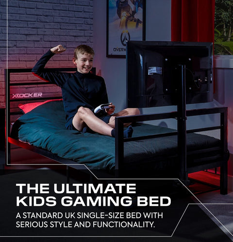 Basecamp Einzel Gaming TV Bett – Schwarz