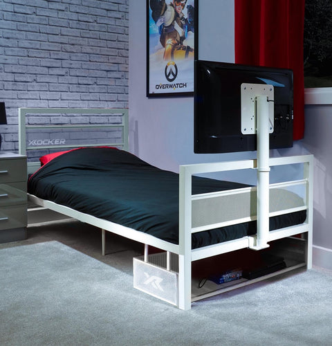 Basecamp Einzel Gaming TV Bett – Weiß