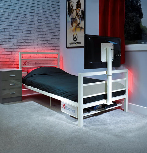 Basecamp Einzel Gaming TV Bett – Weiß