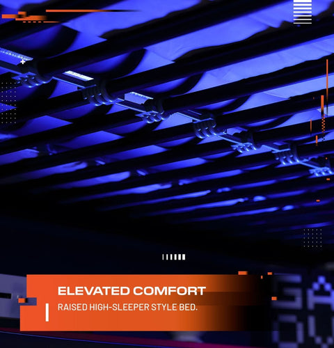 Battlebunk Gaming Hochbett mit XL-Schreibtisch - X Rocker EU