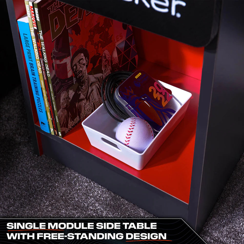 Carbon-Tek Nachttisch mit LED-Beleuchtung & Wireless Charging