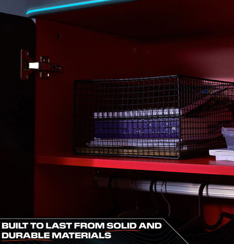 Carbon-Tek Gaming Kleiderschrank mit LED-Beleuchtung