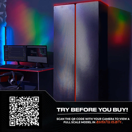 Carbon-Tek Gaming Kleiderschrank mit LED-Beleuchtung