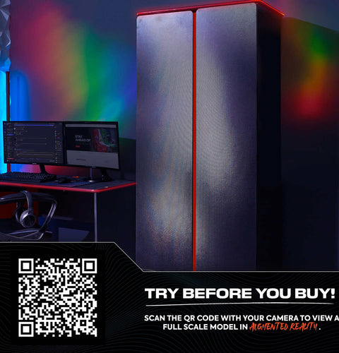Carbon-Tek Gaming Kleiderschrank mit LED-Beleuchtung