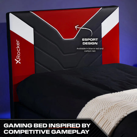Cerberus Gaming-Bett im Karton - Einzelbett - Rot