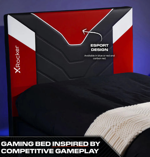 Cerberus Gaming-Bett im Karton - Einzelbett - Rot