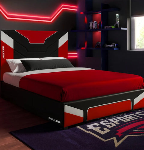 Cerberus Gaming-Bett im Karton - Einzelbett - Rot