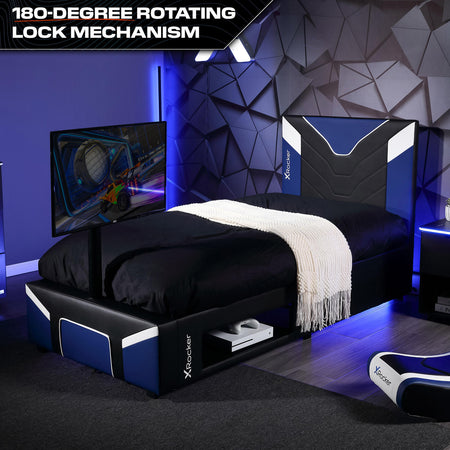 Cerberus Twist Einzel Gaming TV Bett – Blau