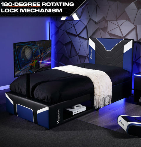 Cerberus Twist Einzel Gaming TV Bett – Blau