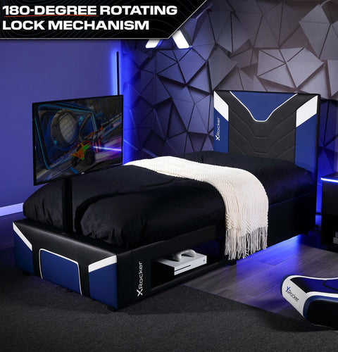 Cerberus Twist Einzel Gaming TV Bett – Blau