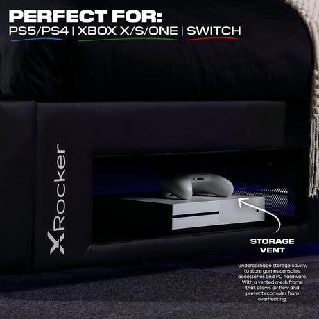 Cerberus Twist Einzel Gaming TV Bett – Carbon Rot