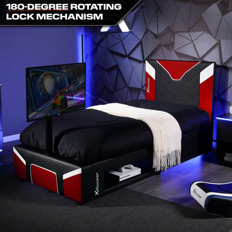 Cerberus Twist Einzel Gaming TV Bett – Rot
