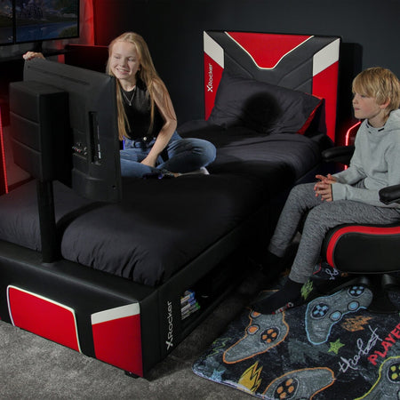 Cerberus Twist Einzel Gaming TV Bett – Rot