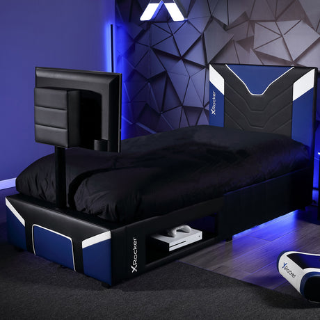 Cerberus Twist Einzel Gaming TV Bett – Blau