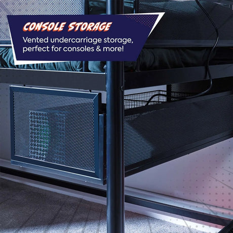 Contra - Gaming Etagenbett mit TV Halterung & 4 Aufbaumöglichkeiten