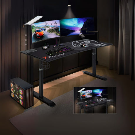 Cougar XL Höhenverstellbarer Ultra Wide Aluminium Carbon Gaming Tisch