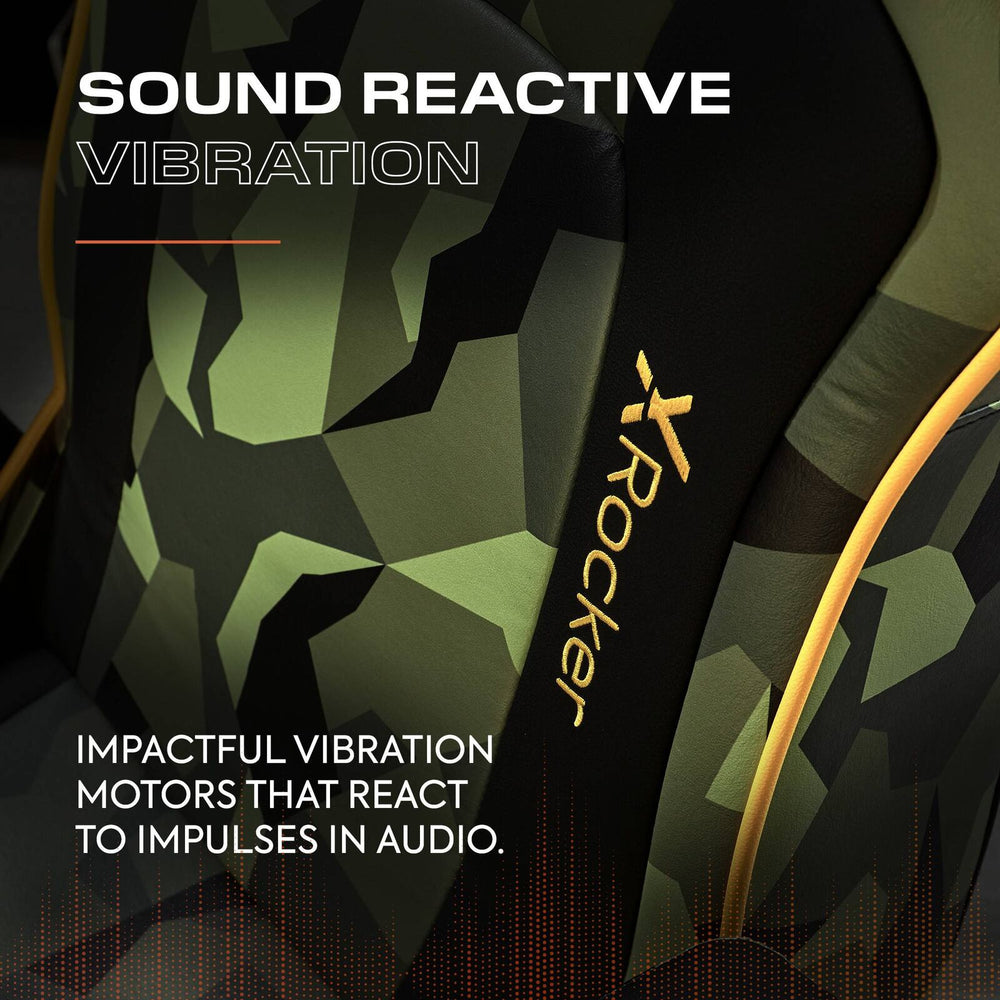 X Rocker Covert Ops Audio Konsolen Gaming Stuhl – Schwarz Camo
