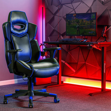 Drogon Luxus Gaming Chefsessel Bürodrehstuhl - Blau