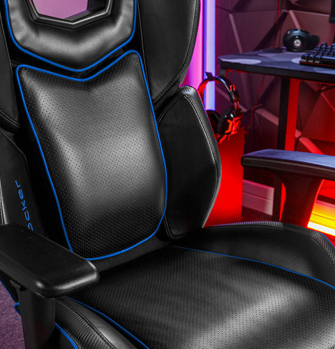 Drogon Luxus Gaming Chefsessel Bürodrehstuhl - Blau - X Rocker EU
