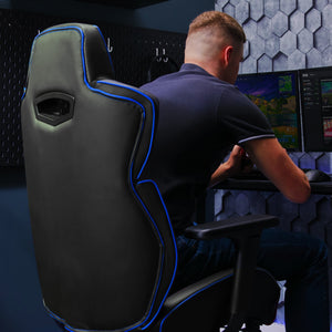 Drogon Luxus Gaming Chefsessel Bürodrehstuhl - Blau