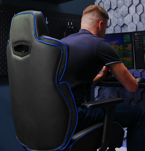 Drogon Luxus Gaming Chefsessel Bürodrehstuhl - Blau - X Rocker EU