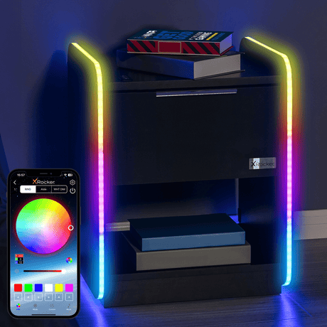 Electra Gaming Nachtschrank mit RGB-Beleuchtung & Wireless Charging